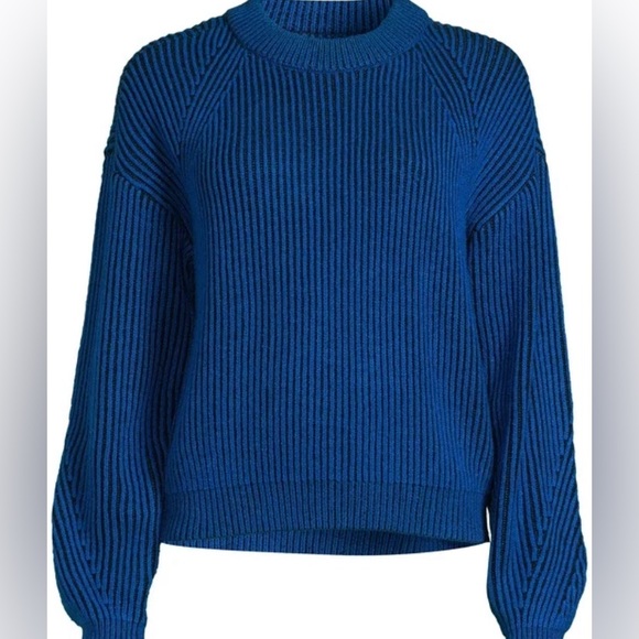 No Boundaries Junior Plaited Pullover Sweater Vendor Blue - Picture 4 of 9